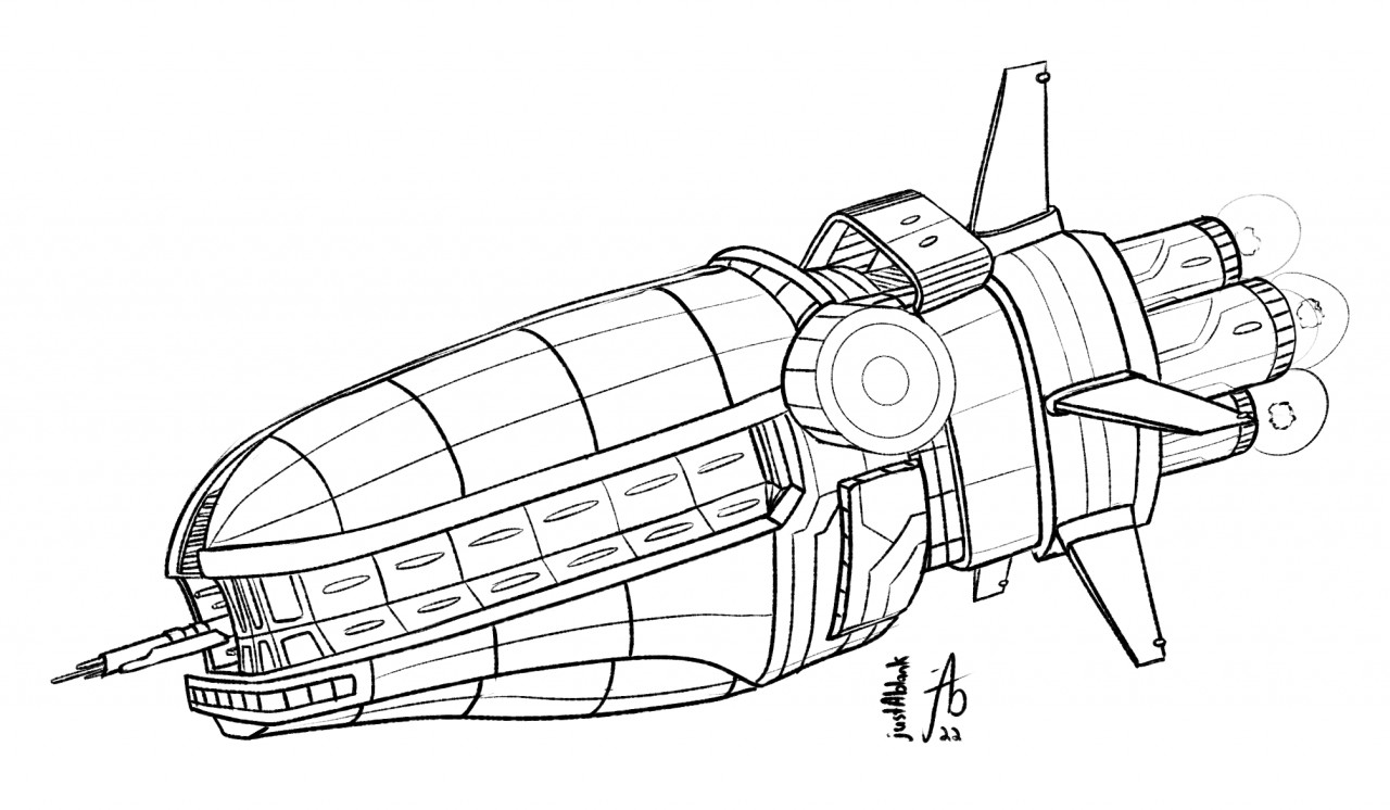 space ship drawings