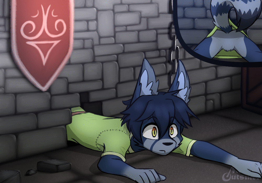 Animation] Stuck in Dungeon Wall by JustAnOutsider -- Fur Affinity [dot] net