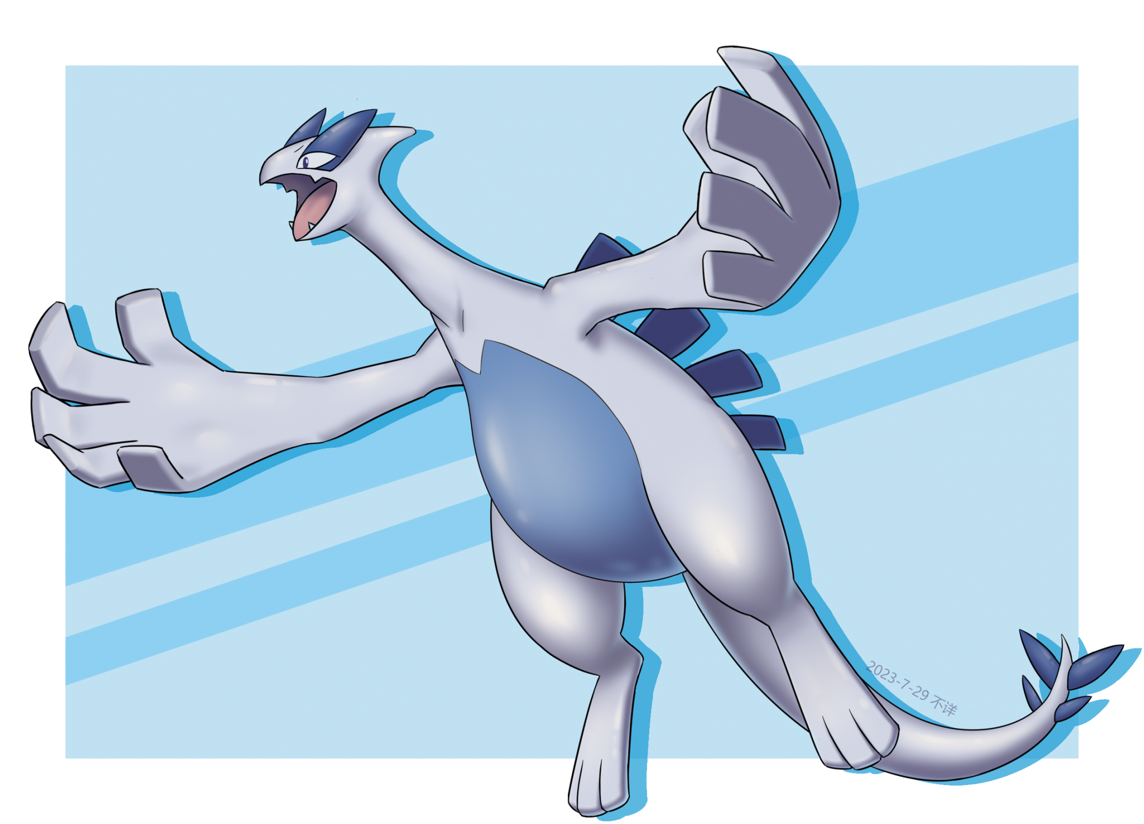 Lugia (BORED DOODLE) by HotMessExpress87 -- Fur Affinity [dot] net