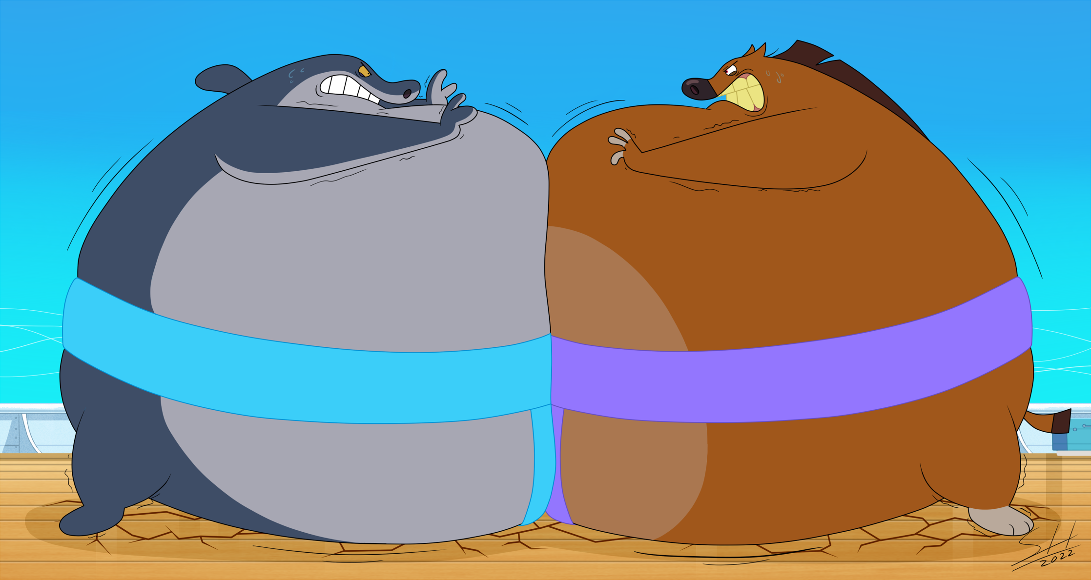 The Fatness Session 1 2 Sumo Version By Justydia Fur Affinity