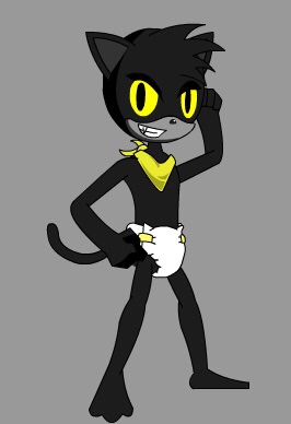 Trent the lucky black cat (emskeleton version)