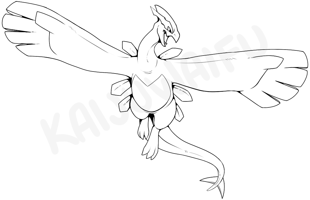 Lugia Legendary Pokemon Coloring Page - Get Coloring Pages