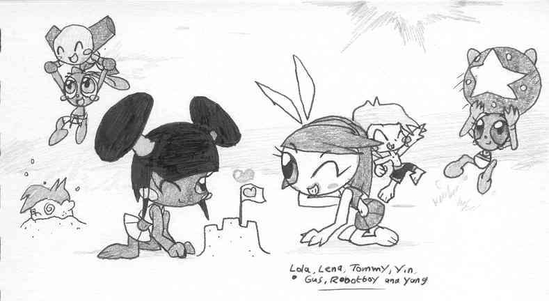 Robotboy and Yin Yang Yo!: Beach by Kainsword17 -- Fur Affinity [dot] net