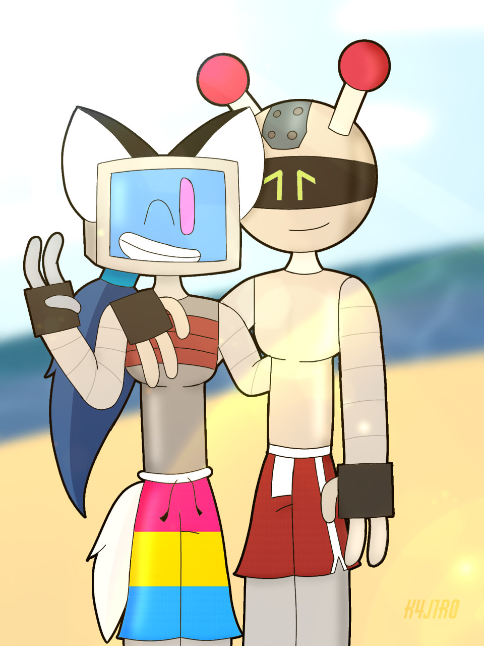 Robotboy and Yin Yang Yo!: Beach by Kainsword17 -- Fur Affinity [dot] net