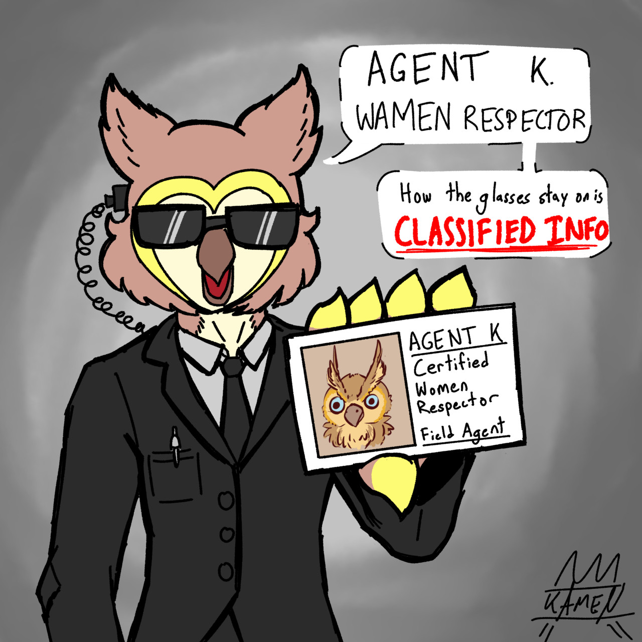 Agent K. - Certified Wamen Respector by KamenKing -- Fur Affinity [dot] net