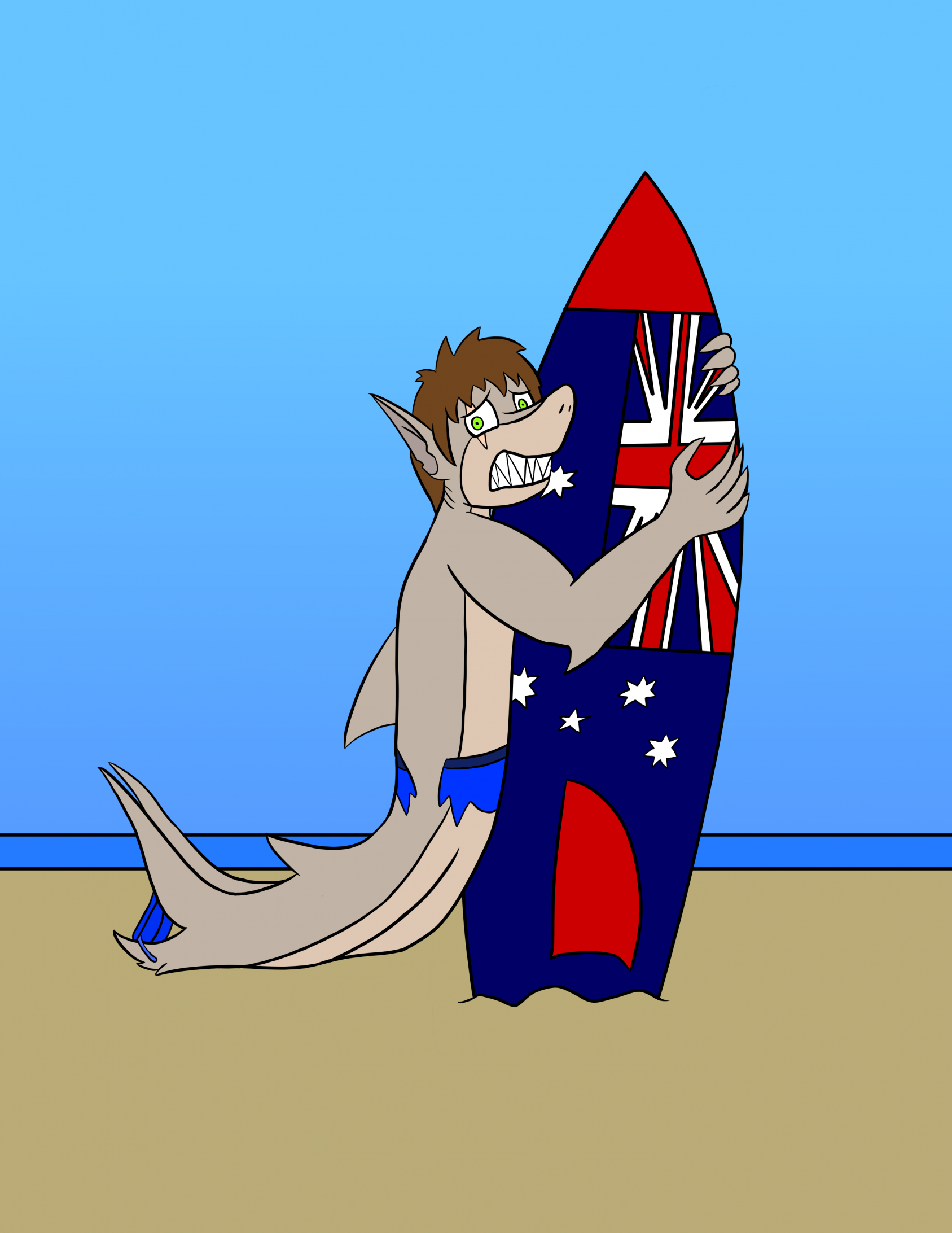 bull shark cartoon