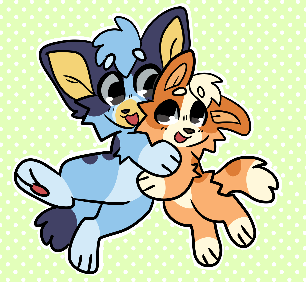 Bluey and Bingo (October 2019) by ToonThick -- Fur Affinity [dot] net