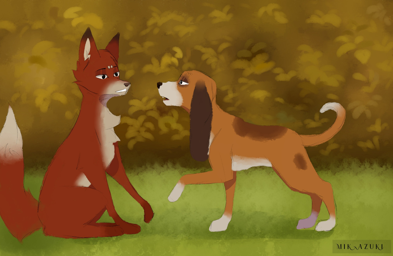 The fox and the hound. 