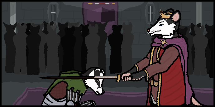 The knighting of a foreign badger