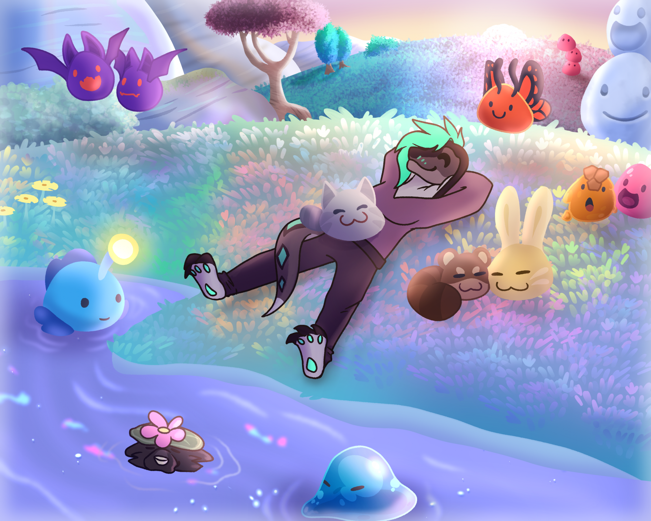 Relax - Slime Rancher fanart (redraw) by kassian0x0 -- Fur Affinity [dot]  net