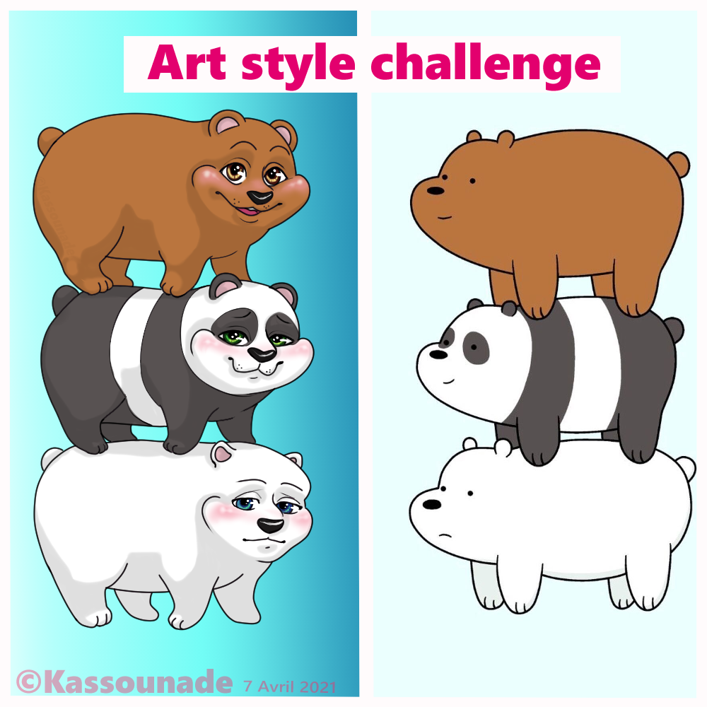 Art style Challenge: We bare bears by Kassounade -- Fur Affinity [dot] net