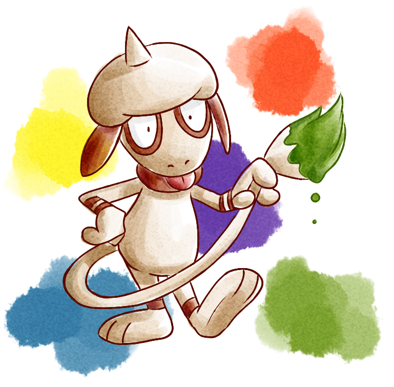 How to draw Smeargle Pokemon - Sketchok easy drawing guides