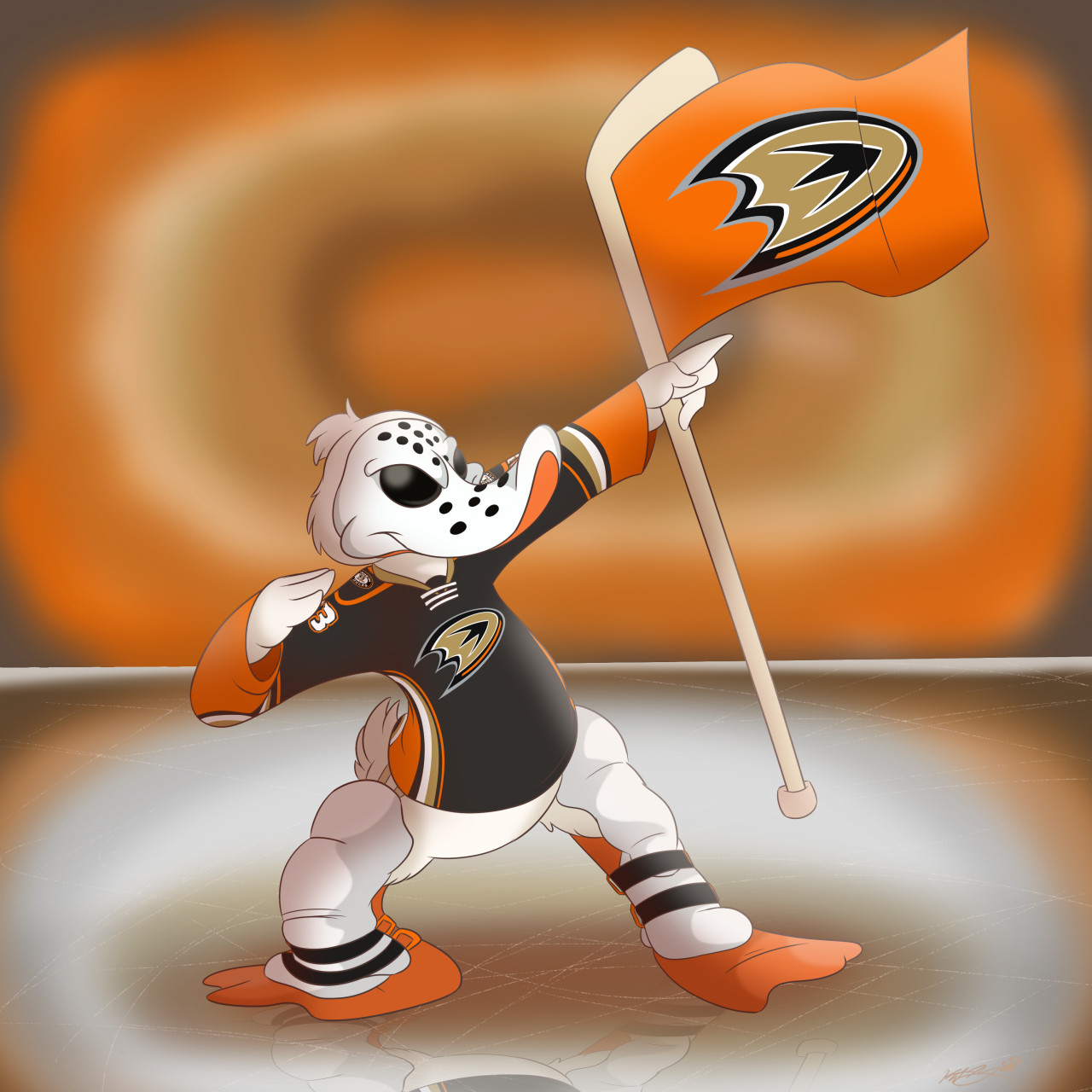 Anaheim ducks mascot, wild wing