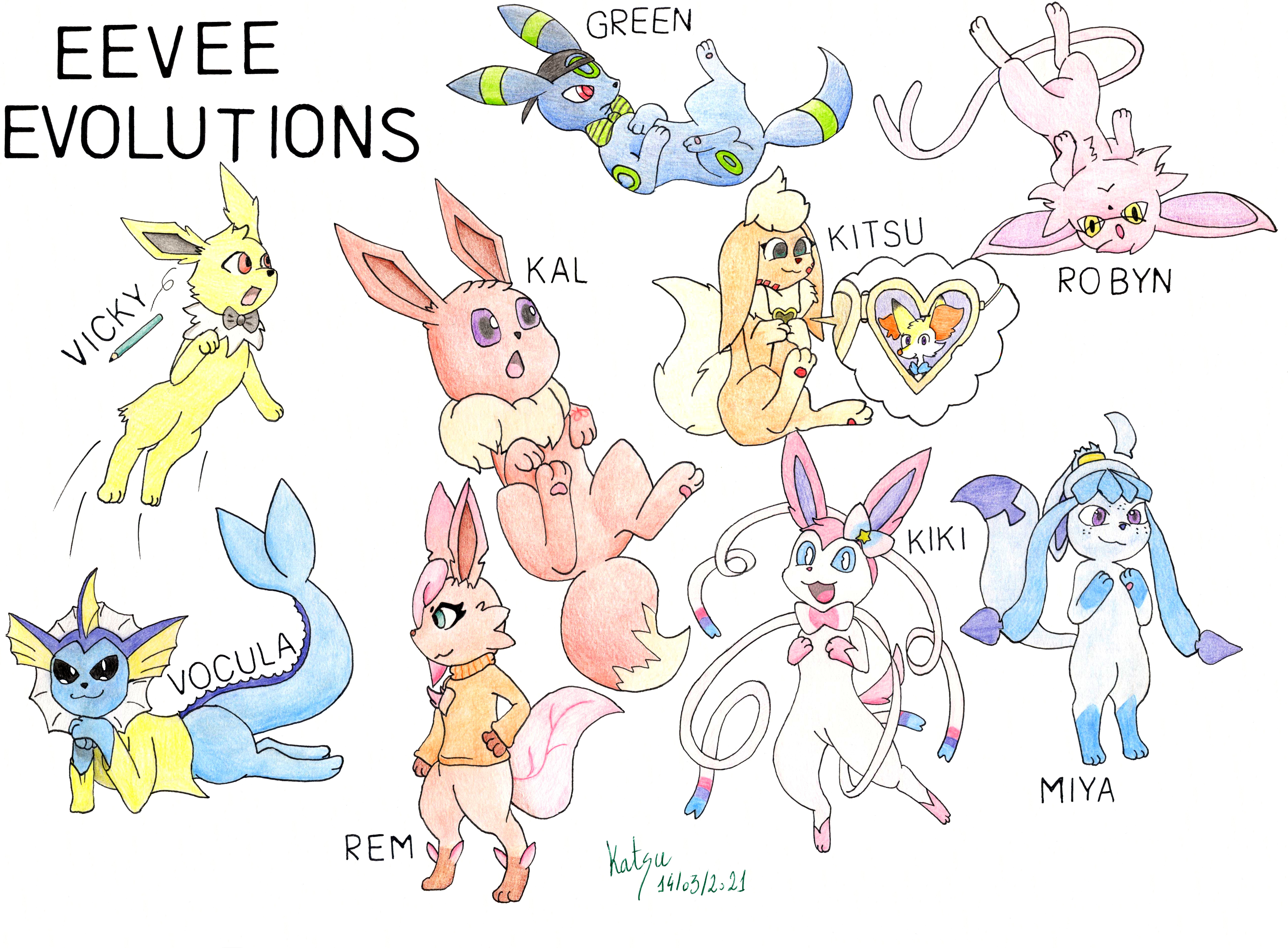 Eevee evolution cake