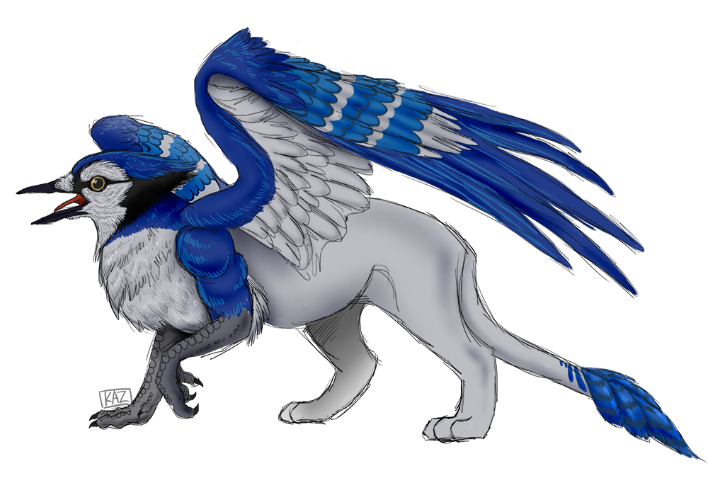 Buy Blue Jay Griffin Art Print Fantasy Illustration Online in