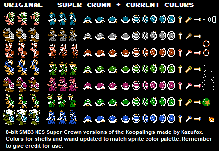 8 Bit Nes Smb3 Super Crowned Koopalings By Kazufox Fur Affinity Dot Net