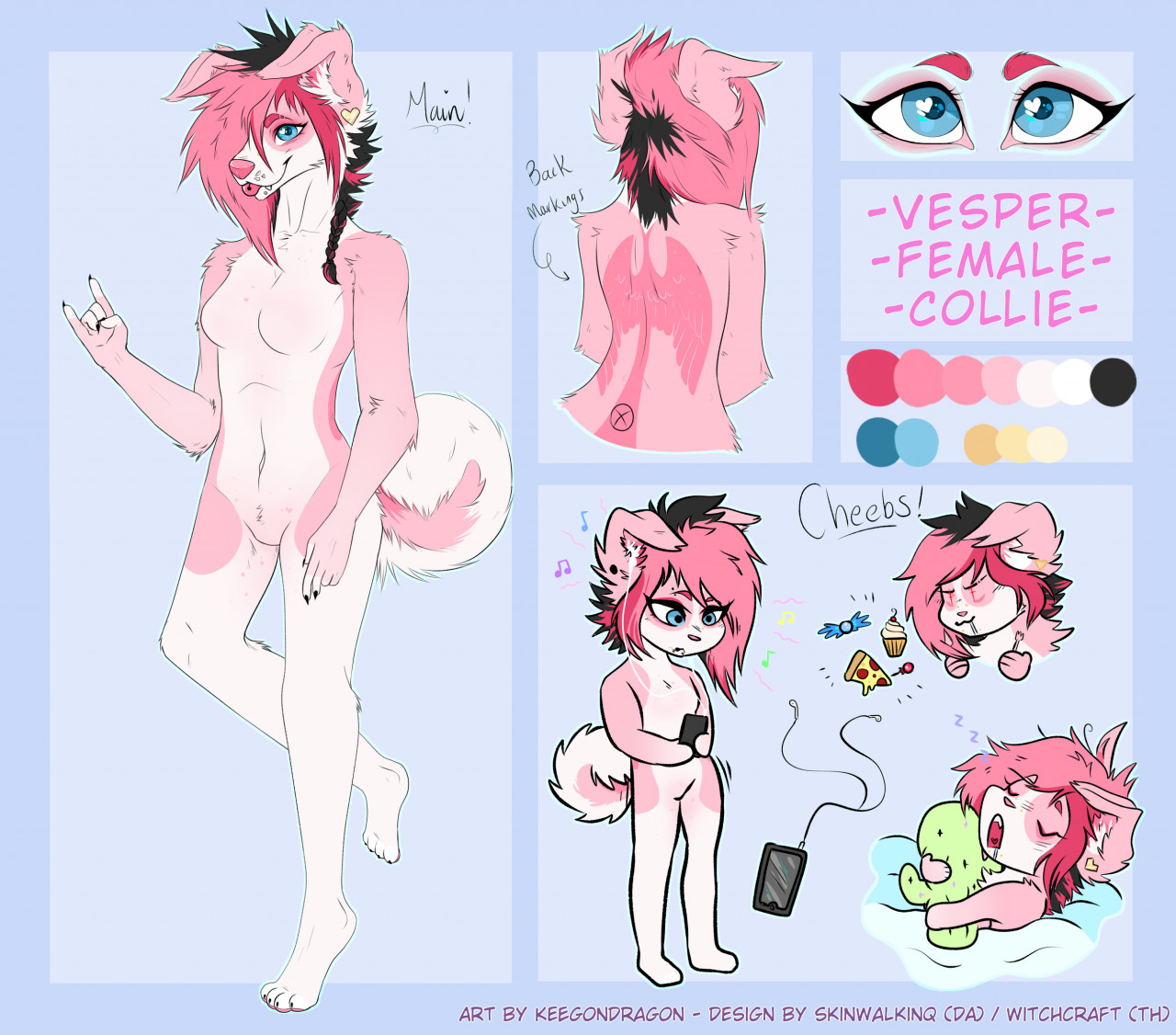 Vesper Reference (SFW Nude version)- Personal Art by KeegonDragon -- Fur  Affinity [dot] net