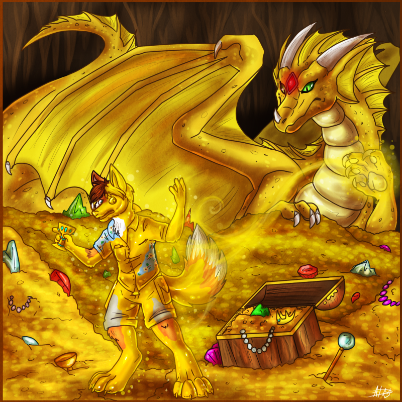 The Dragon's Gold by KeetahSpacecat -- Fur Affinity [dot] net