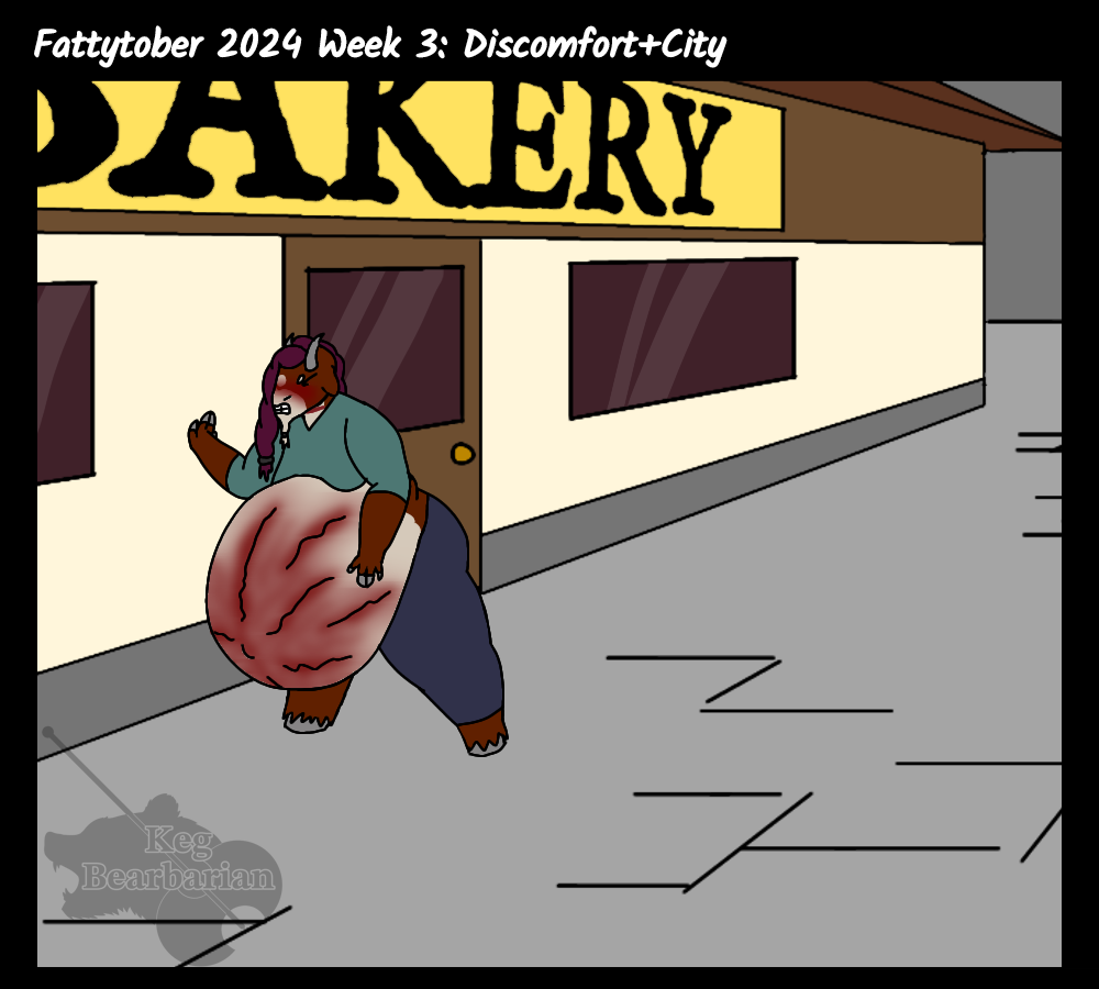 Fattytober 2024 week 3 random prompts: Discomfort+City