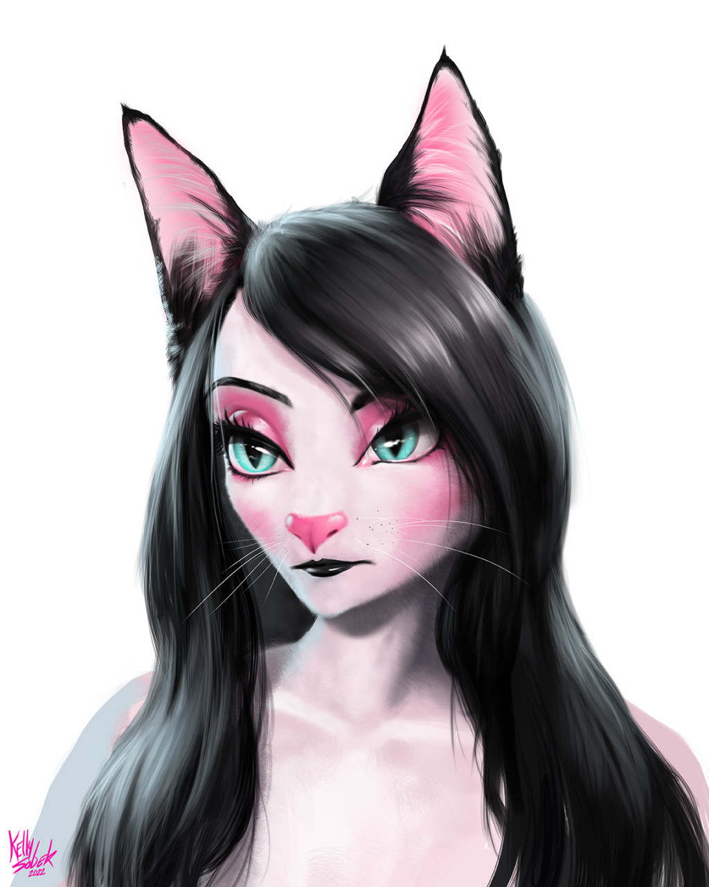 Goth Catgirl by Kelly_Sobek -- Fur Affinity [dot] net