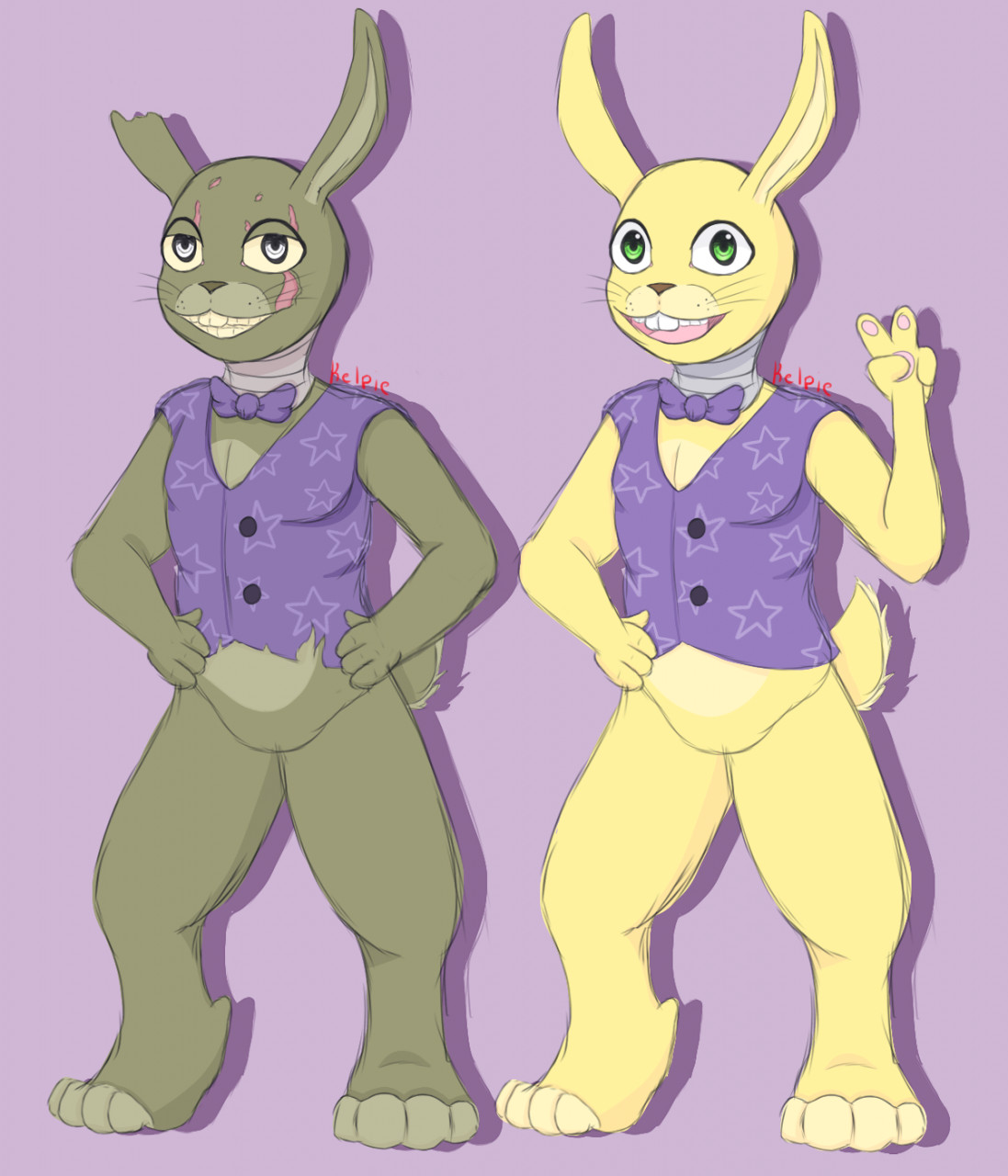 Spring Bonnie and Spring Trap by KelpiethePuppy -- Fur Affinity [dot] net