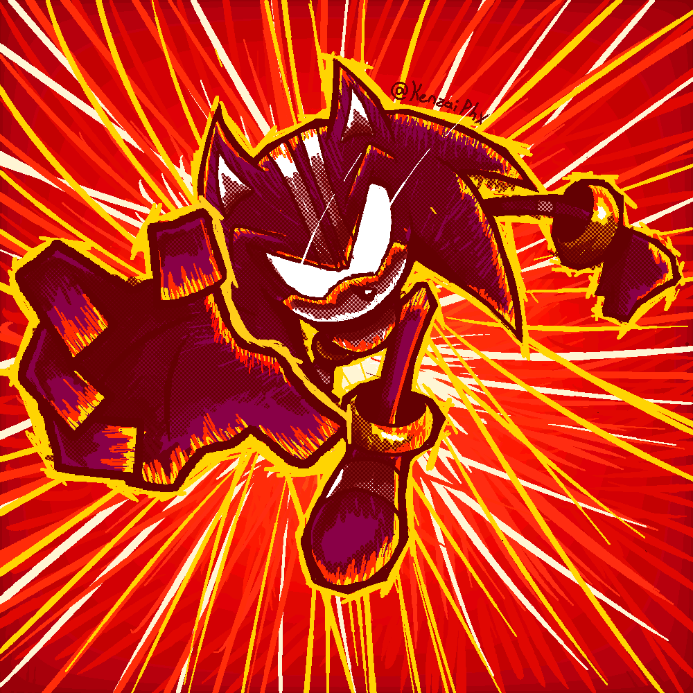 Dark Spine Sonic Fan Art by KenzaiPhx on Newgrounds