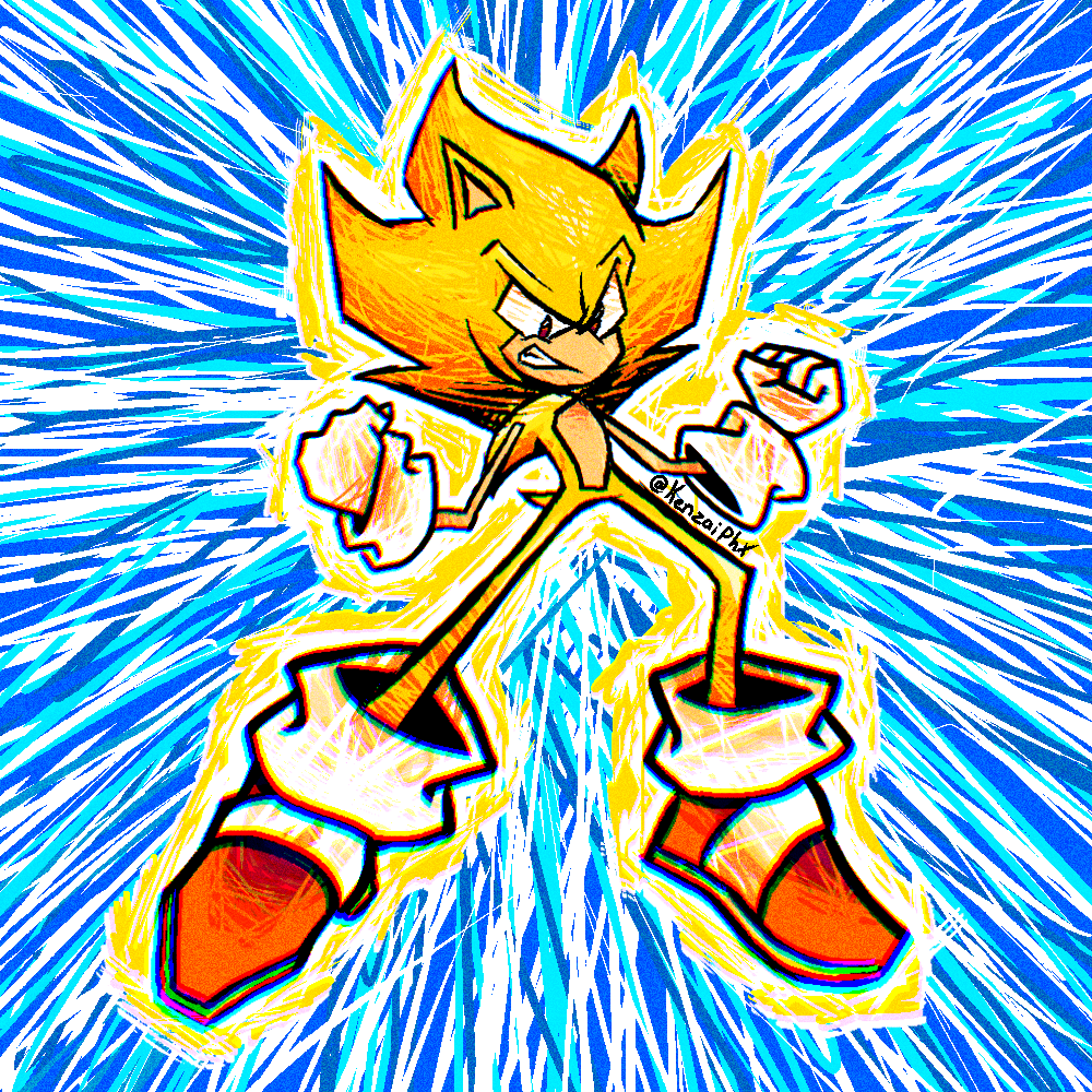 Super Sonic  Sonic, Sonic fan characters, Sonic art