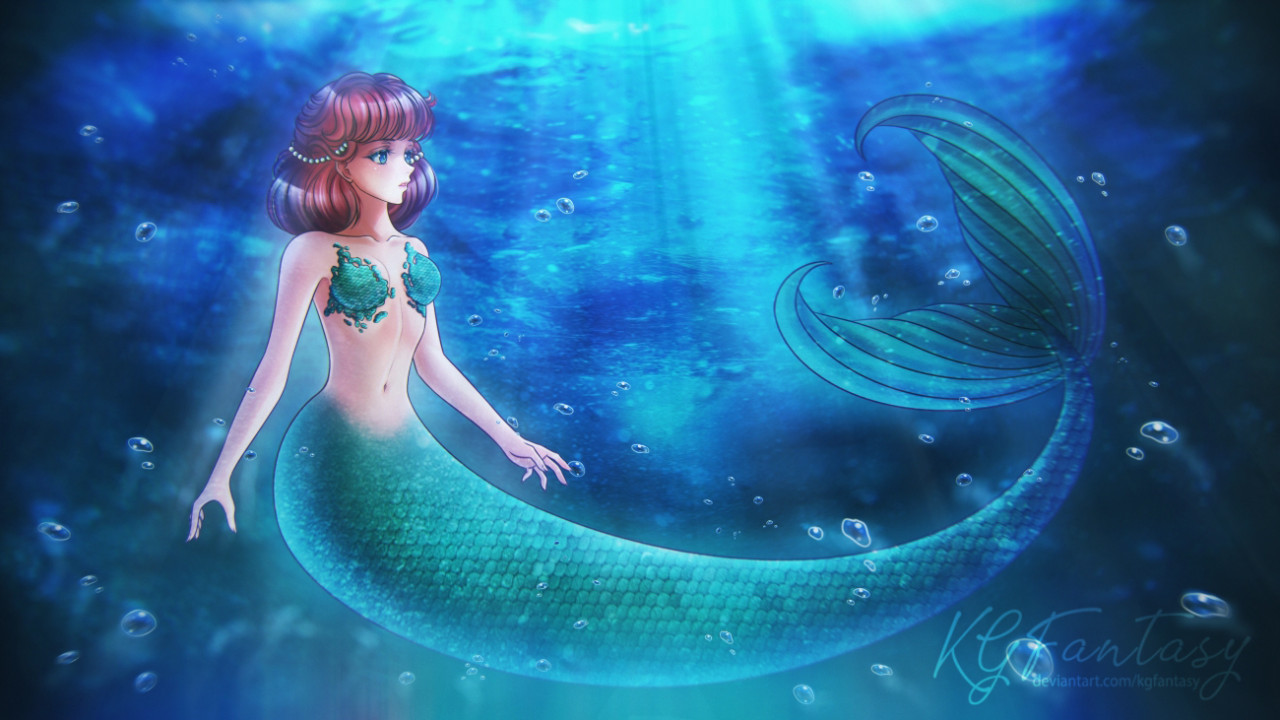 Siren Mermaid Fish Tail Attractive Cute Anime Girl Manga Style Illustration  Generative Ai Stock Photo, Picture and Royalty Free Image. Image 204652877.