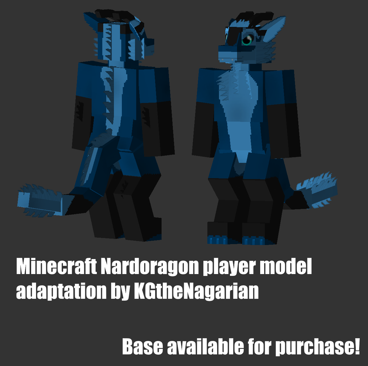 Minecraft Nardoragon player model by KGsmolbirb -- Fur Affinity [dot] net