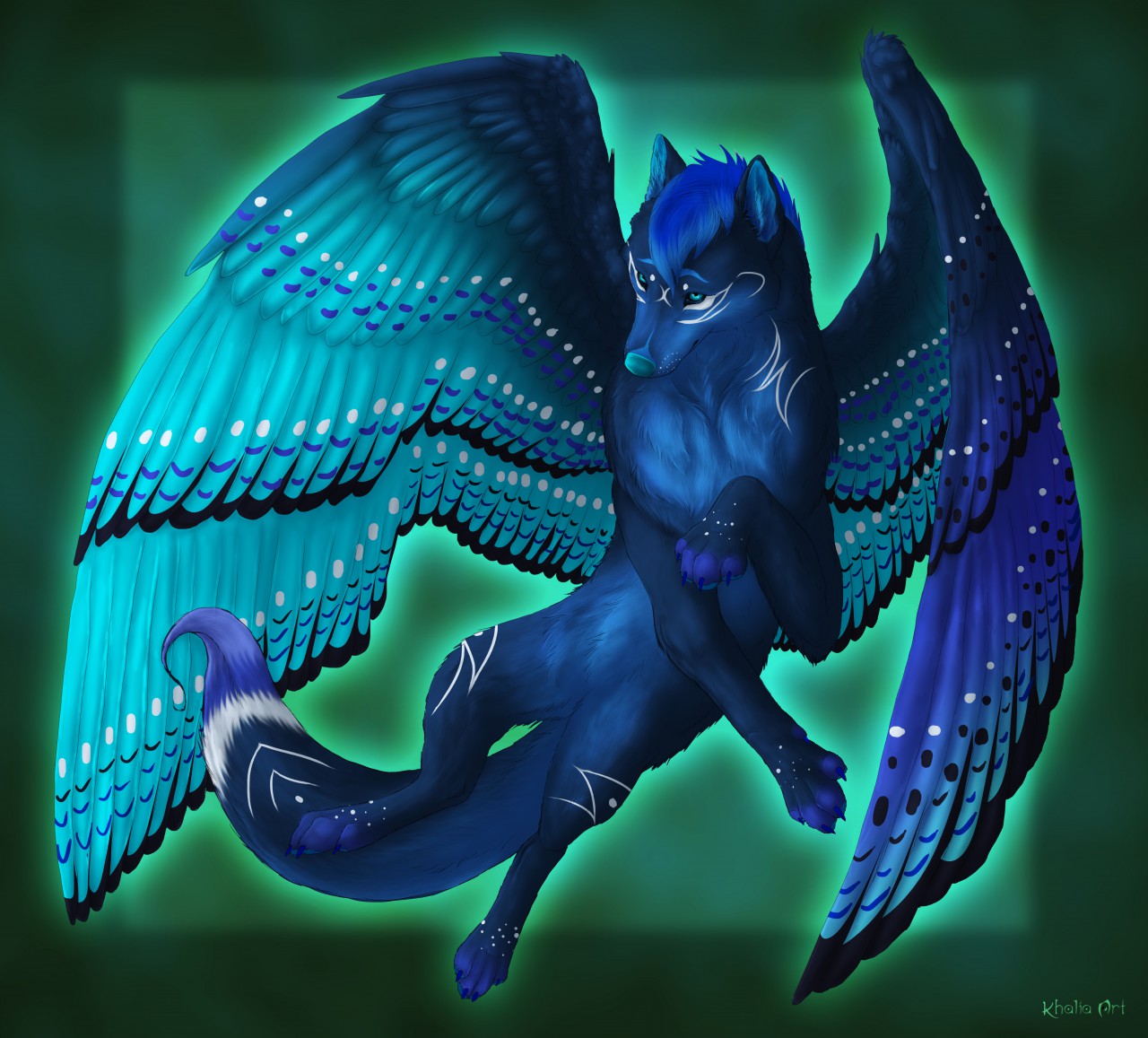 Epic winged wolf with full moon Version 2 by PM-Artistic on DeviantArt