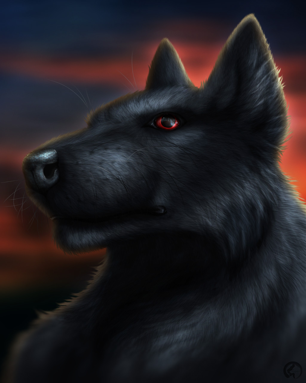 Finchen Wolf - Portrait by KhaliaArt -- Fur Affinity [dot] net