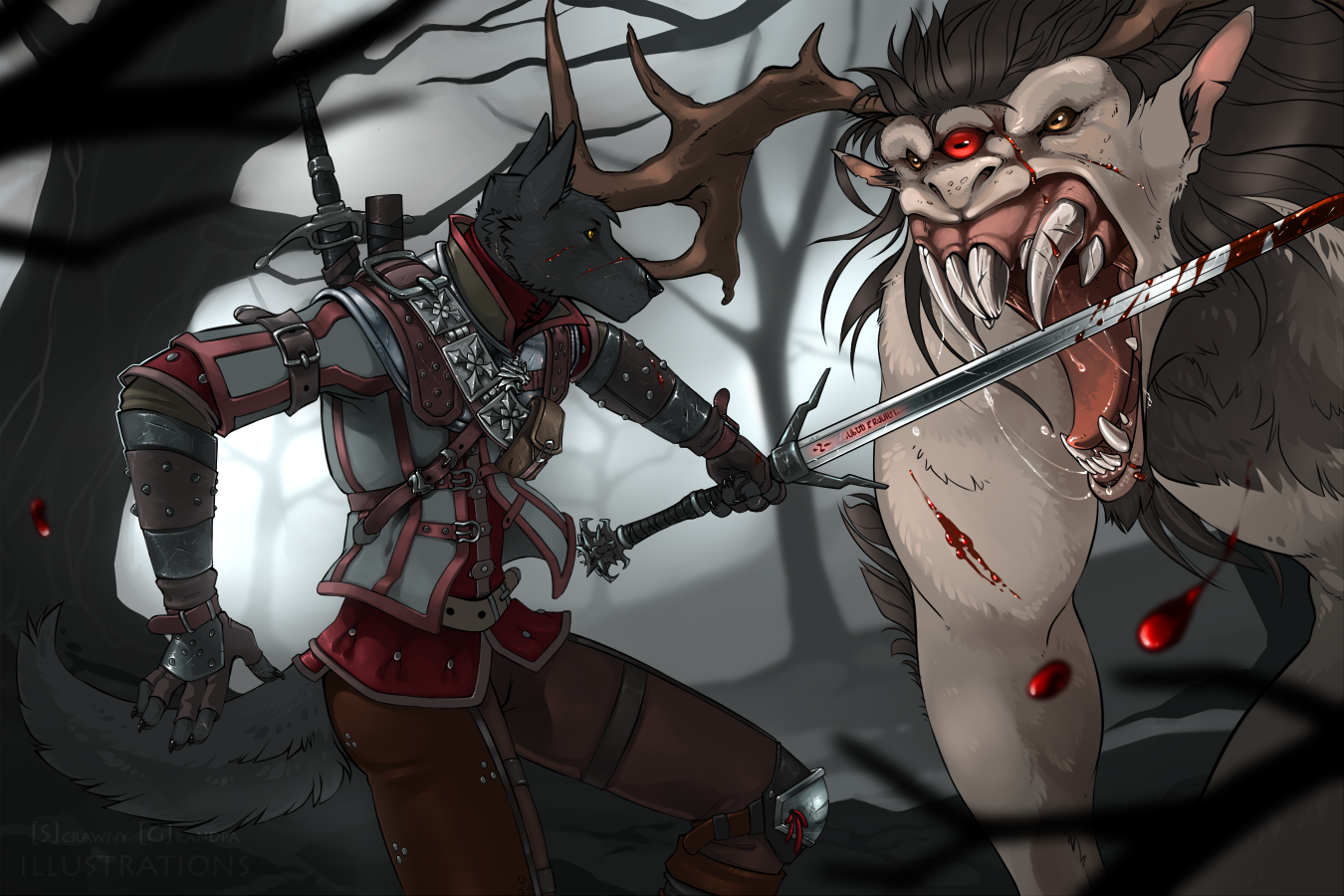 Of a Witcher and a Fiend by Khatmedic &ndash; Fur Affinity [dot] net