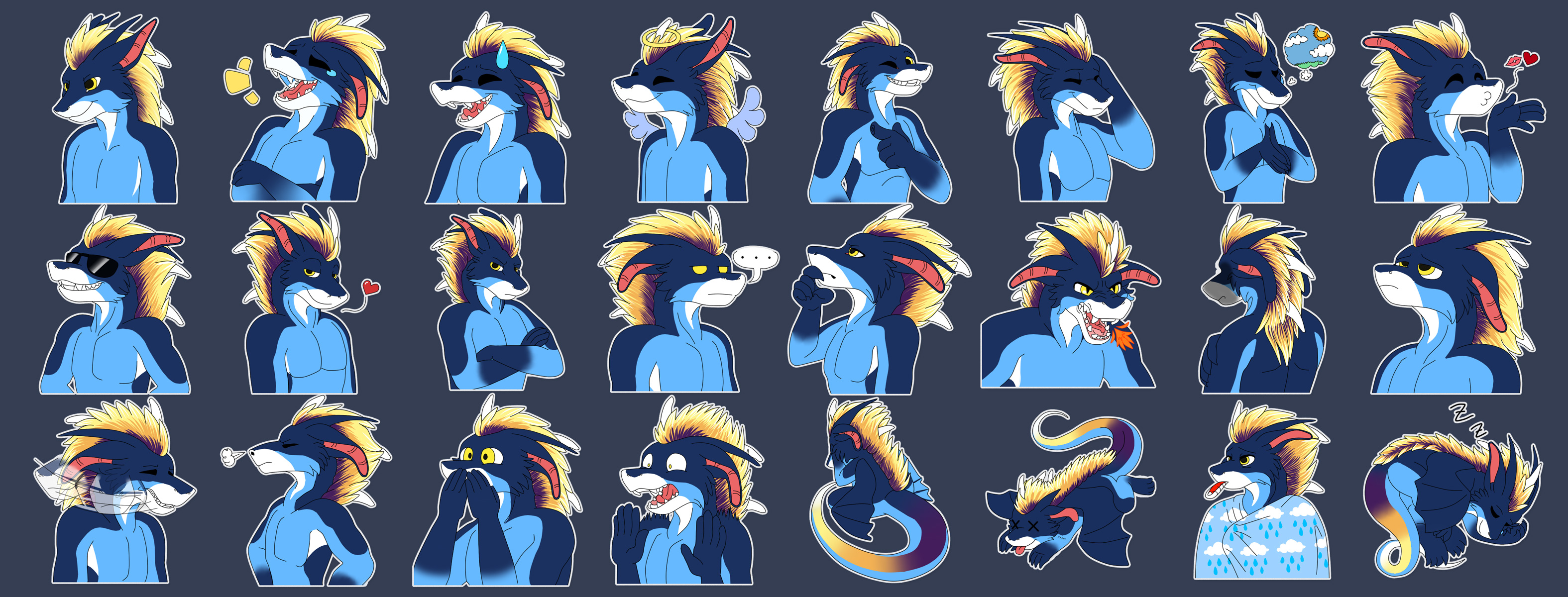 TeryXC Flat Stickers Pack By KhramChee Fur Affinity dot Net