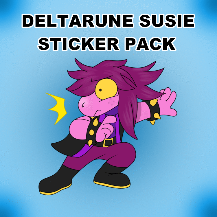 Deltarune Susie Sticker Pack for Telegram. 