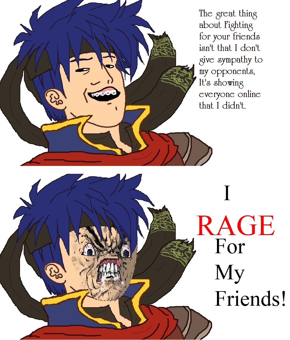 Internet meme Why You No. Rage face 3d illustration Stock