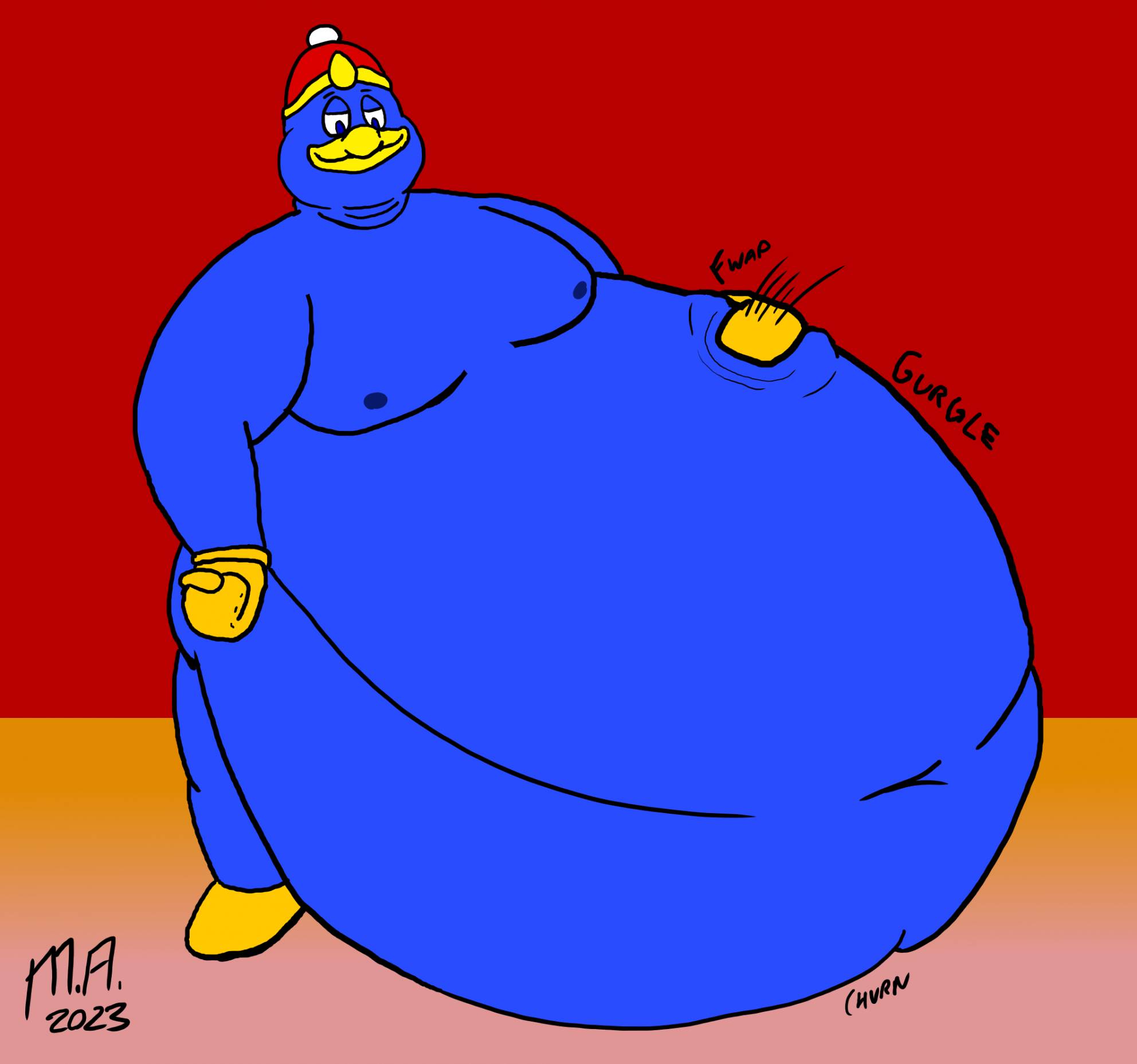 Sated Nude King Dedede (MagnaAviarius) by KilijShark -- Fur Affinity [dot]  net