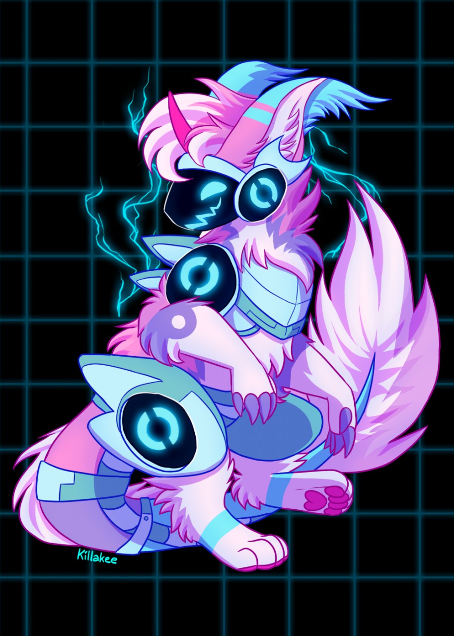 Blue light protogen 💙 (art by me) : r/protogen