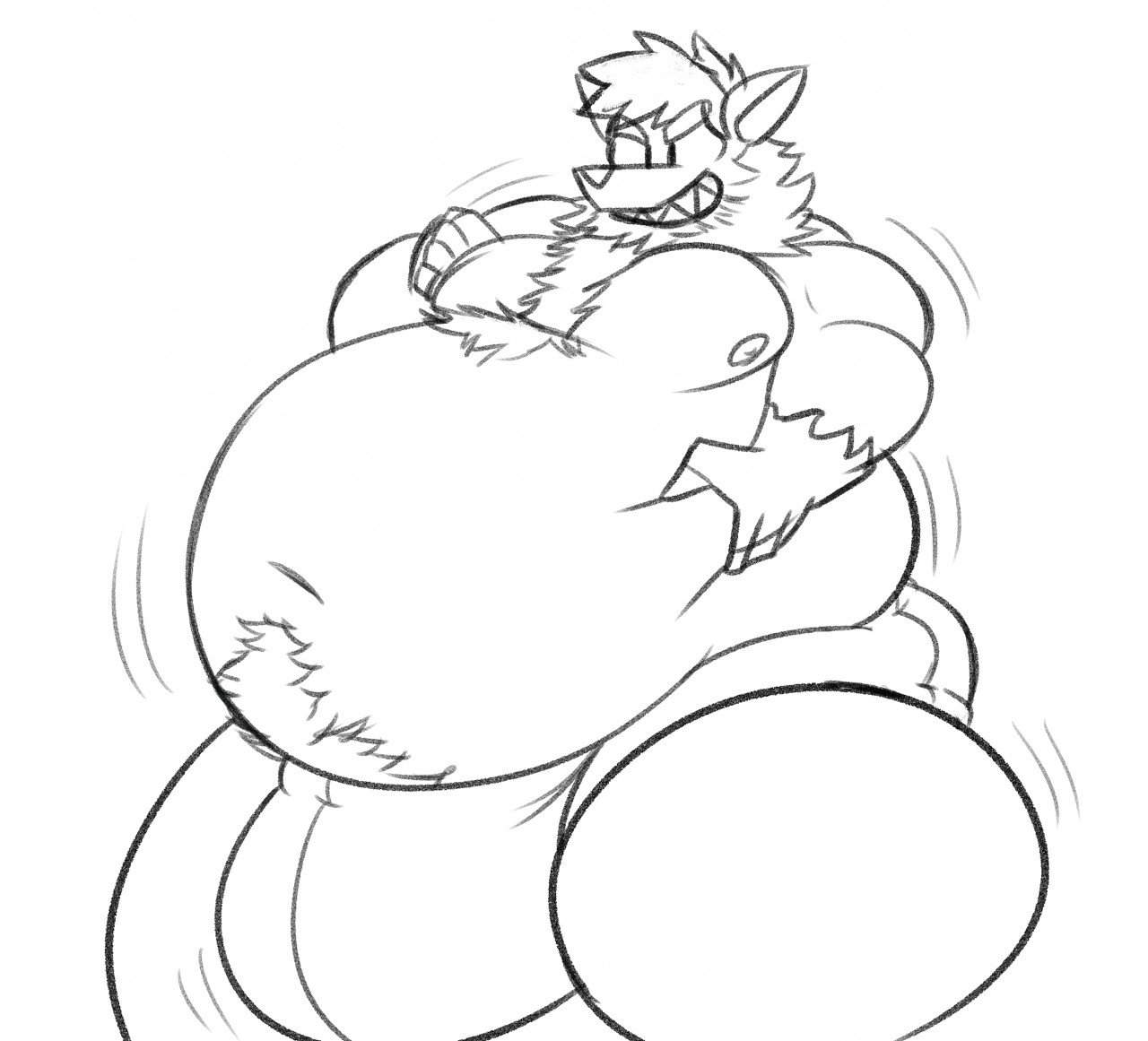 REPOST] A Big, Chubby, Werewolf! by Kindaporn -- Fur Affinity [dot] net