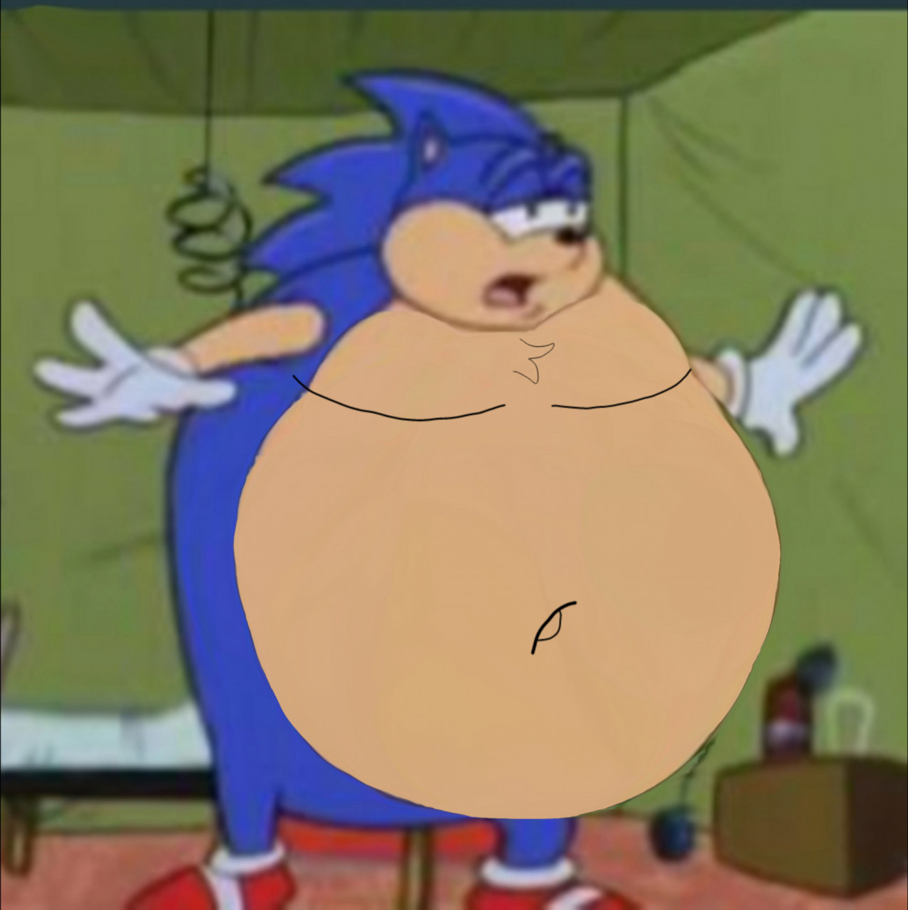 Sonic Belly Morph by Kinggnik -- Fur Affinity [dot] net