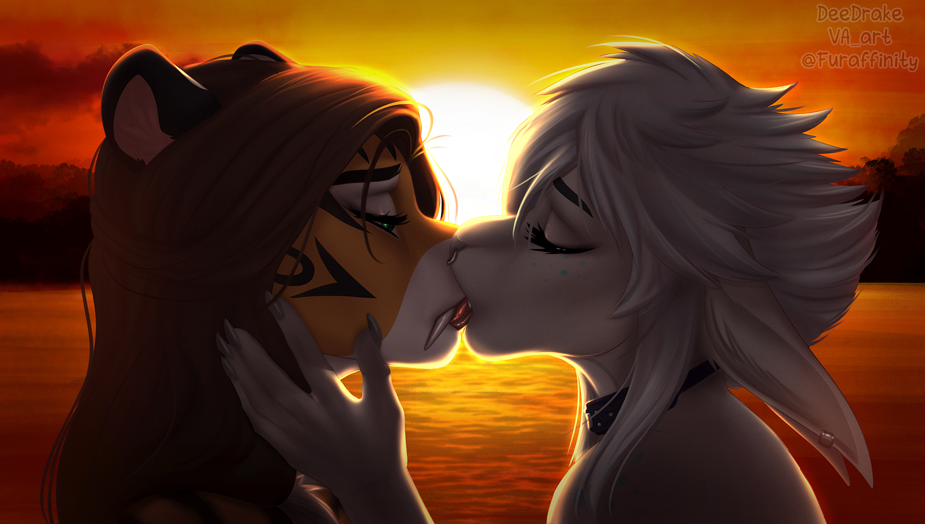 YCH Ara, Alex - Sunset Kiss (by VA_art and deedrake). 