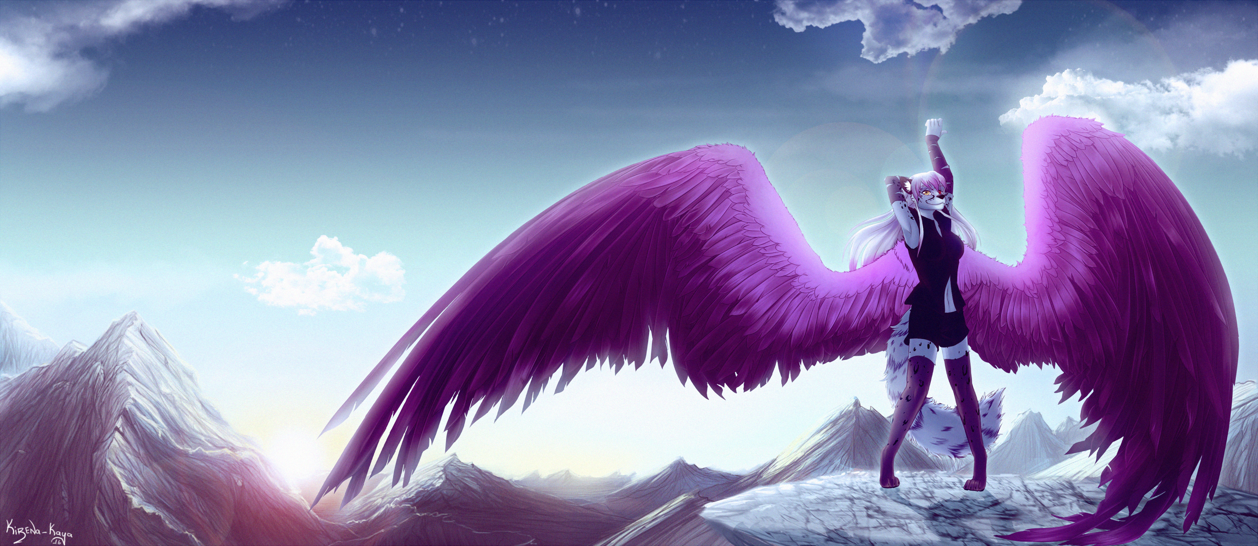 Fluffy angel. Симуран крылатый волк. Фурри с крыльями. Волк с крыльями. Ангел с фиолетовыми крыльями.