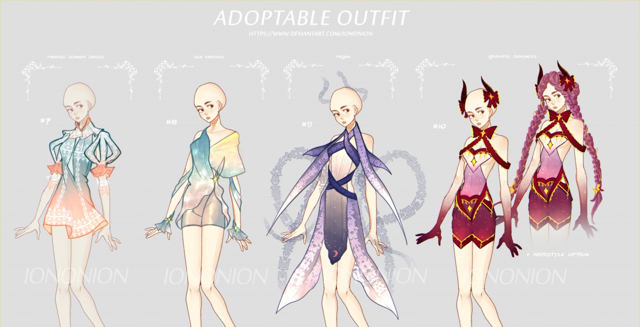 OPEN] Outfits Adoptable auction 7-10 $17 by Kisekihell -- Fur Affinity  [dot] net