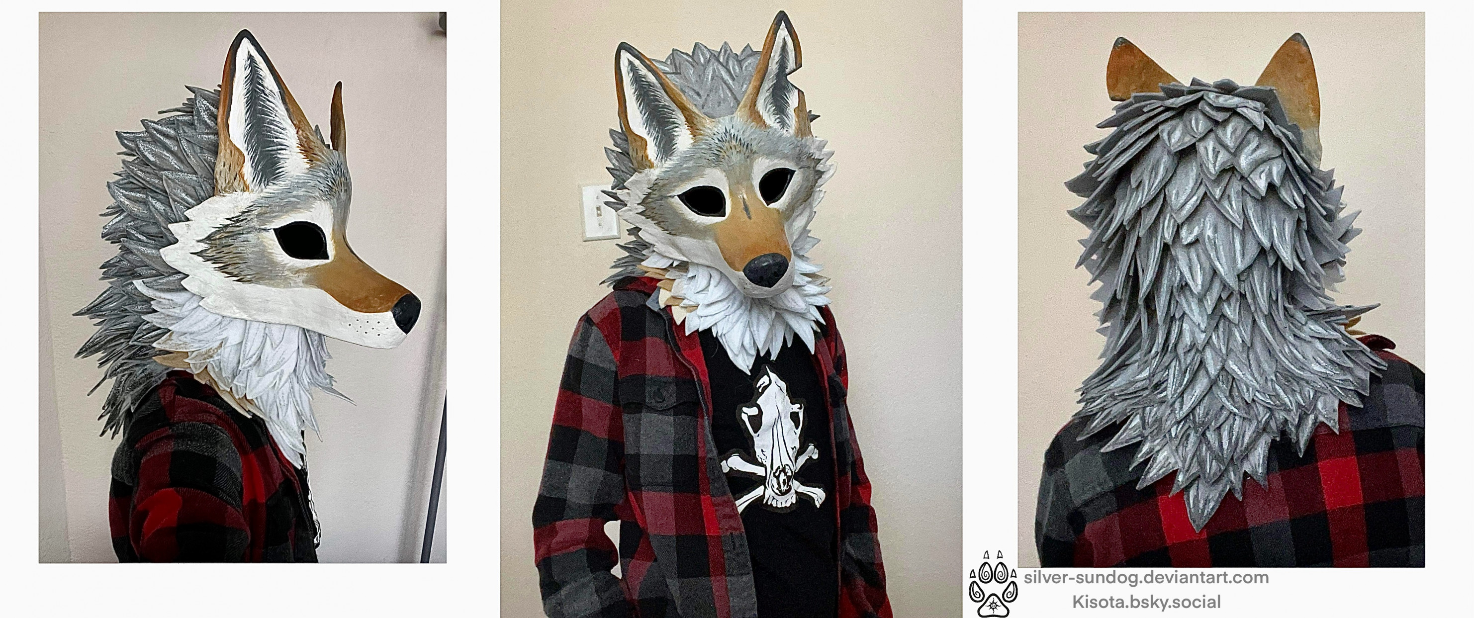 Coyote mask neckpiece