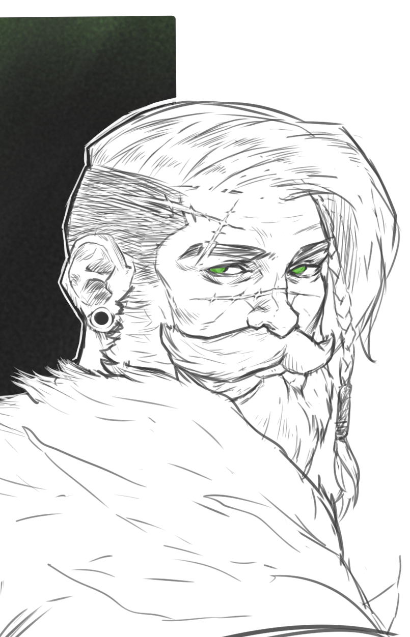 viking man drawing