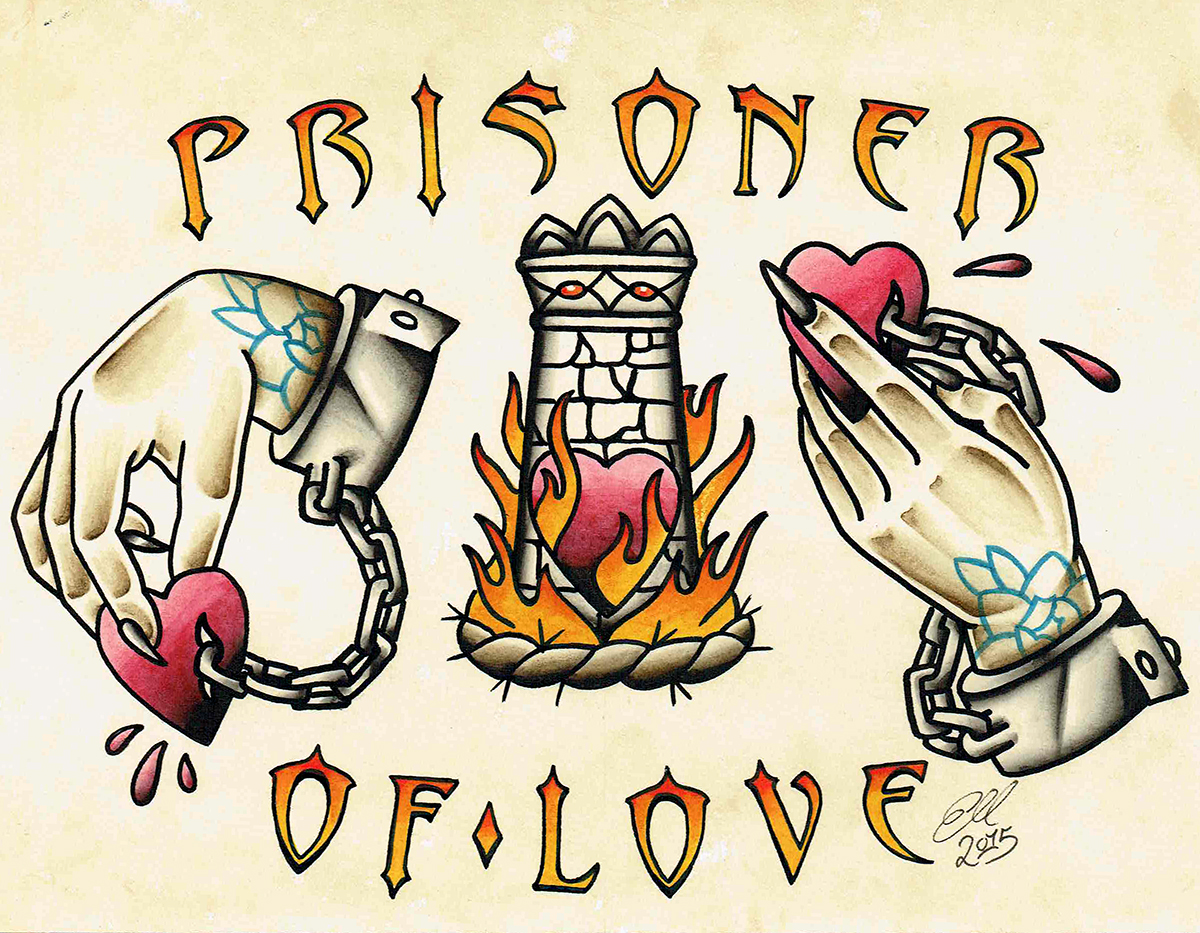 PATTERN Prisoner of Love Cross Stitch Pattern Tattoo Cross  Etsy México