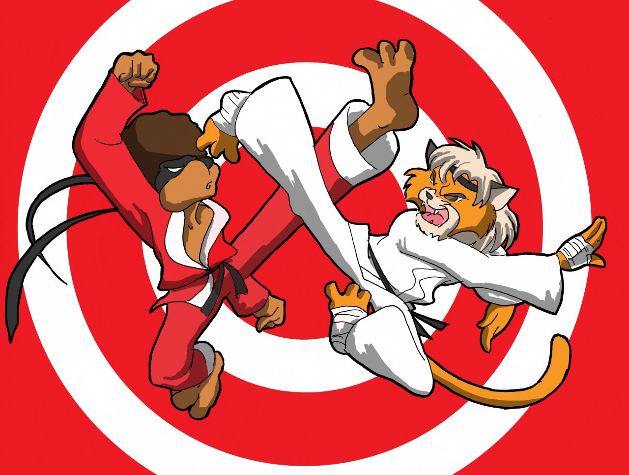 Hong Kong Phooey vs Karate Kat by kitda9 -- Fur Affinity [dot] net