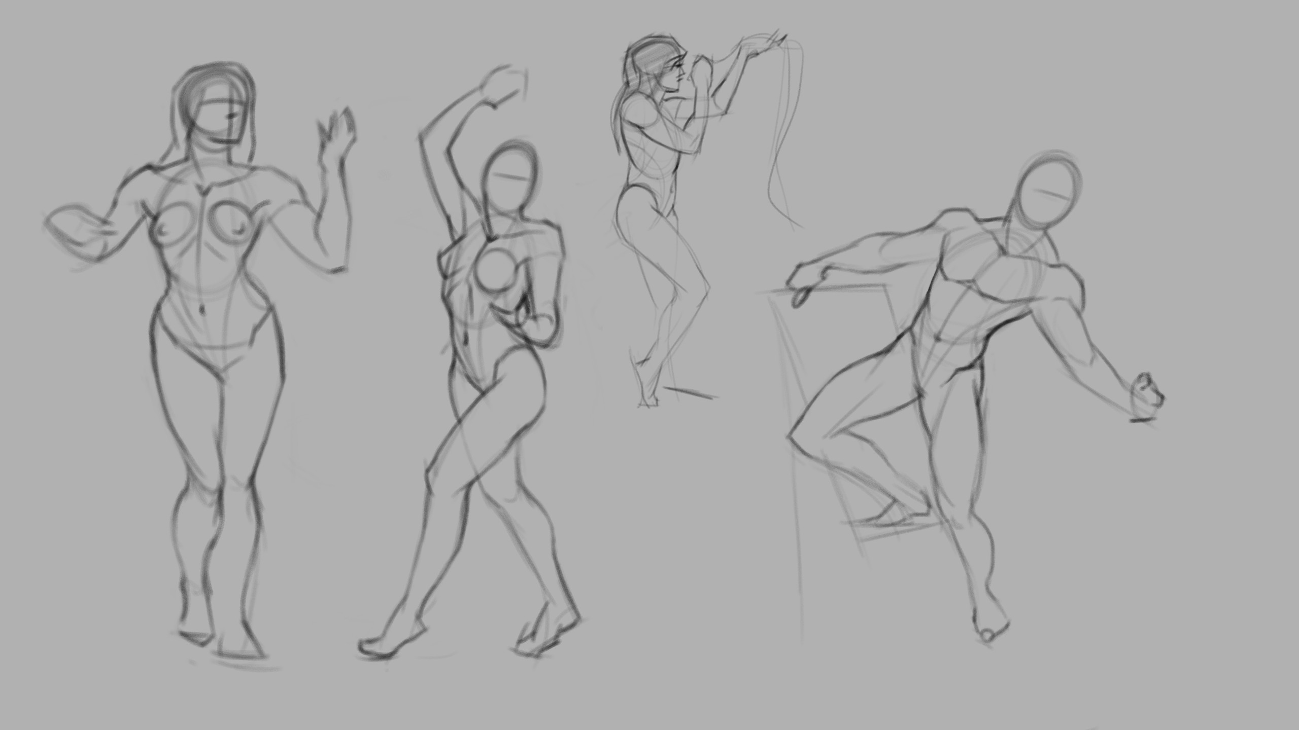Getting more comfortable with drawing poses. : r/learntodraw