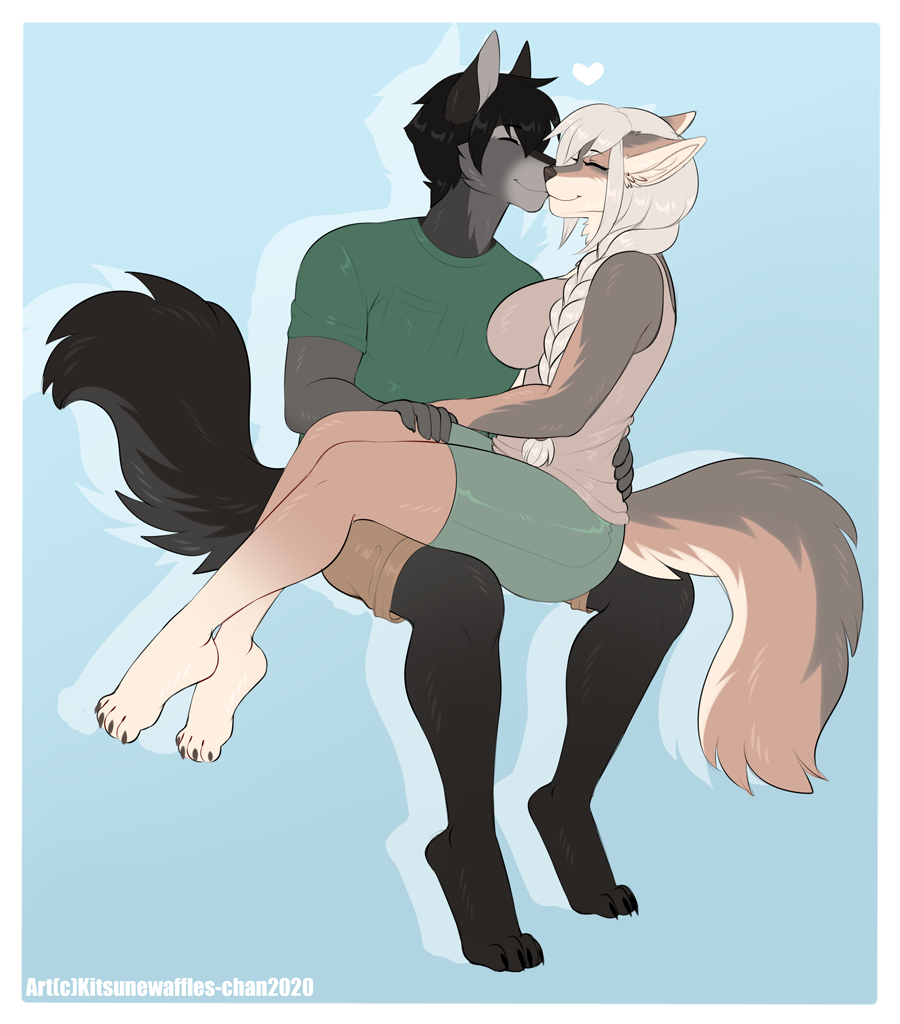 Lap Kisses by Kitsunewaffles-chan -- Fur Affinity [dot] net