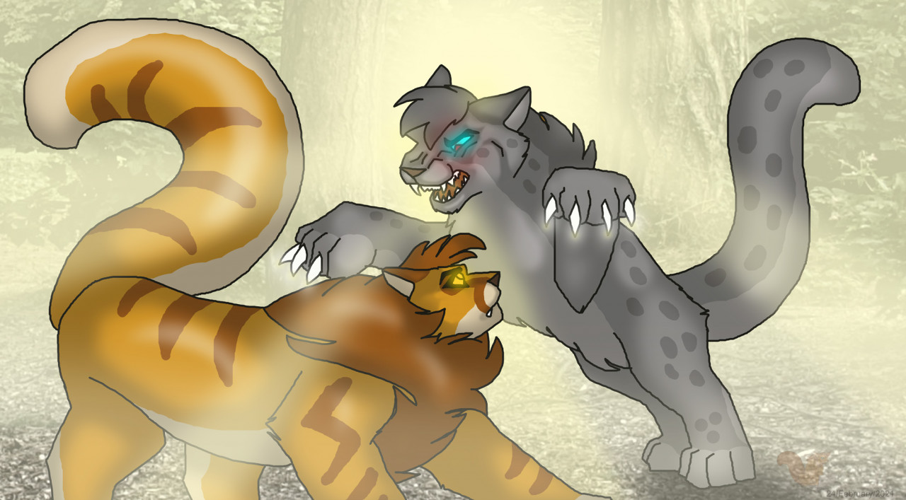 Lionpaw and Ashfur .:Warrior Cats:. rivstars - Illustrations ART street