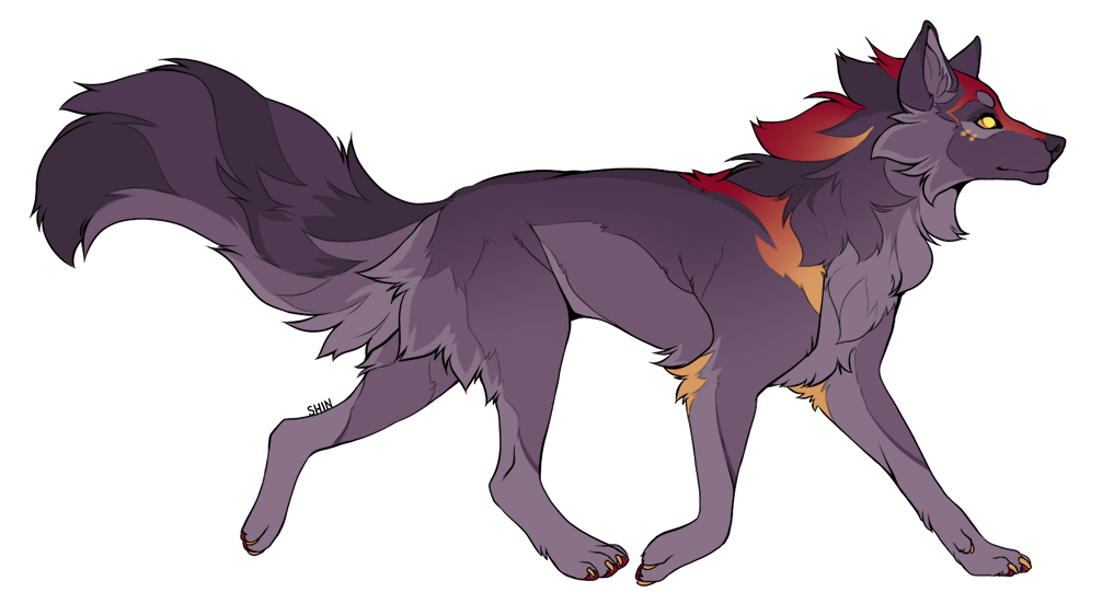 new wolf character - feral form by KittyFlame -- Fur Affinity [dot] net